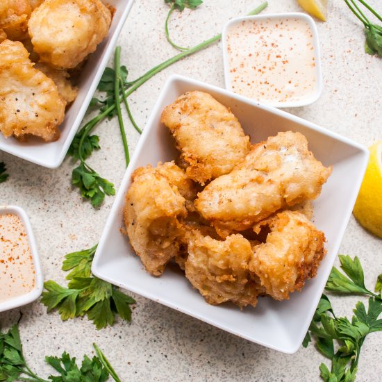 Beer Battered Haddock Bites