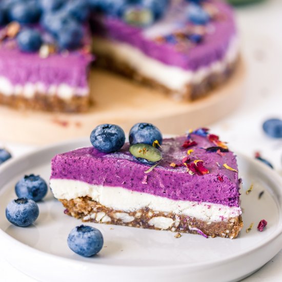 Raw Blueberry Cashew Cake