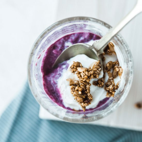 BLUEBERRY CHIA POTS W/ SEED BRITTLE