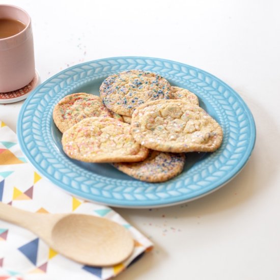 Rainbow Glitter Sugar Cookies