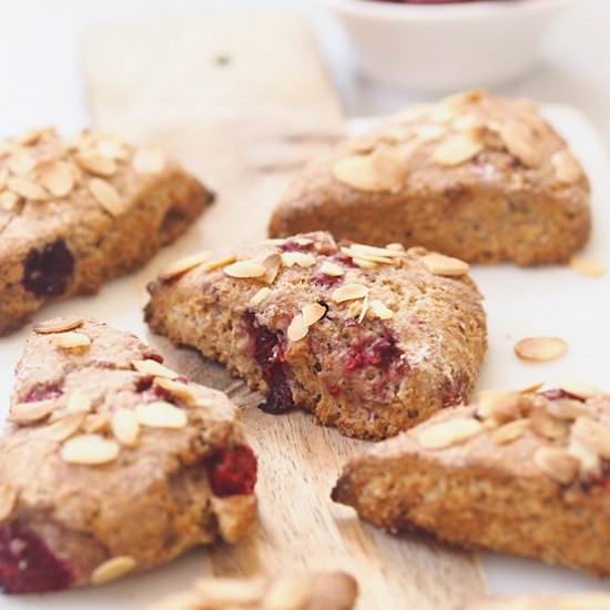 Gluten Free Vegan Raspberry Scones