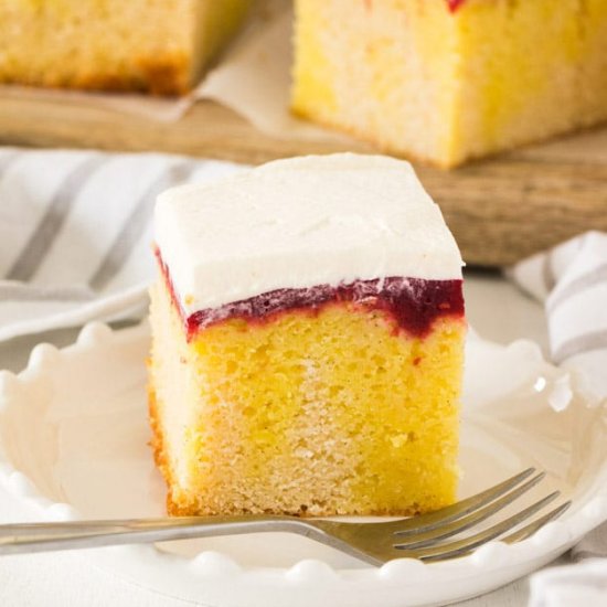 Lemon Jello Poke Cake