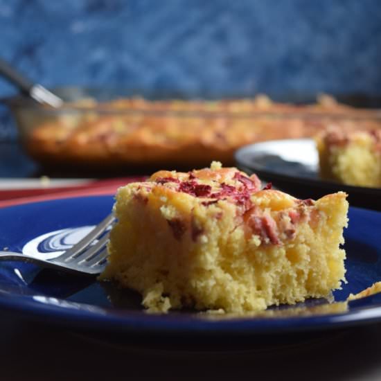 Rhubarb Yellow Cake