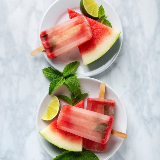 Watermelon Mojito Popsicles