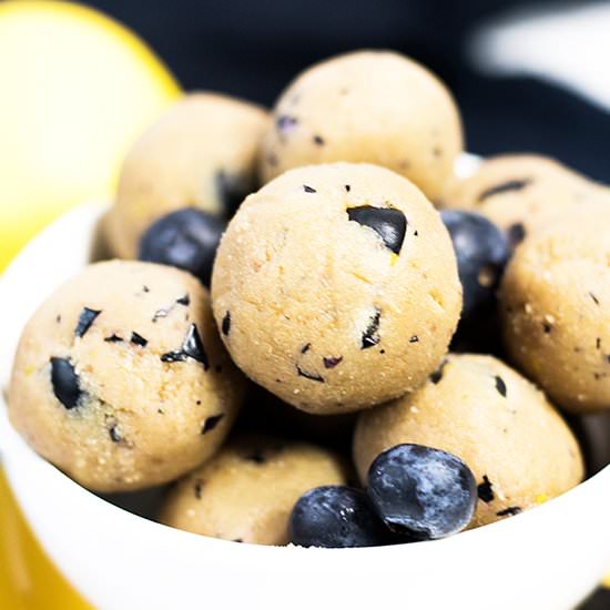 No Bake Lemon Blueberry Energy Bite