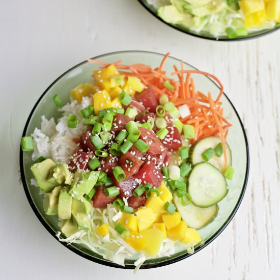 Ahi Tuna Rice Bowl with Mango