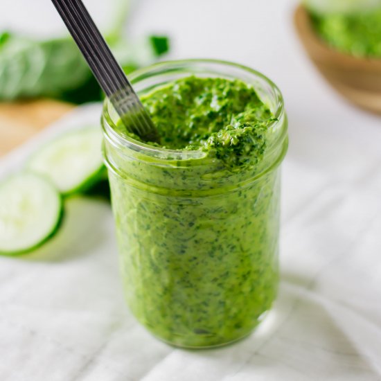 The Perfect Spinach Basil Pesto