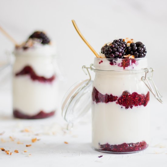 Blackberry Chia Seed Yogurt Parfait