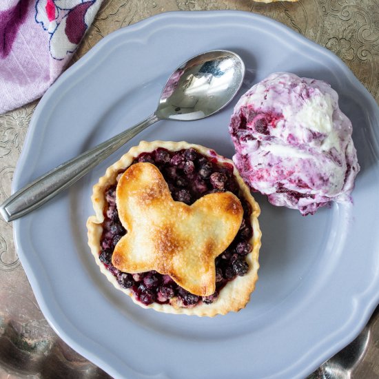 Mini Saskatoon Berry Pies