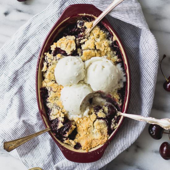 Small Batch Cherry Crisp