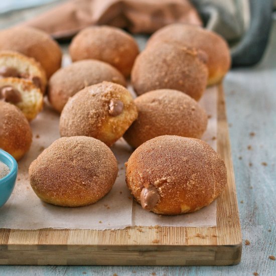 Mini chocolate mousse doughnuts