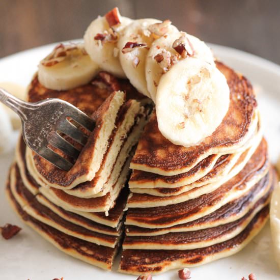 Healthy Banana Protein Pancakes