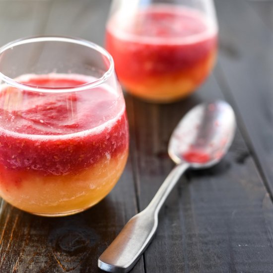 Raspberry Peach White Wine Slushie