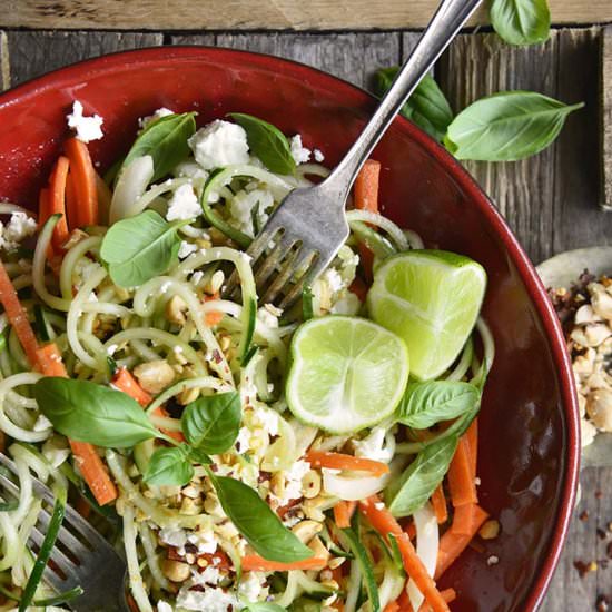 Low Carb Spiralized Cucumber Salad