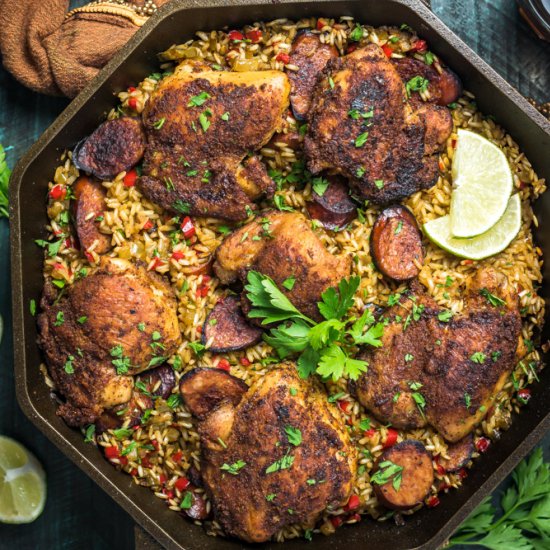 One Pot Cajun Chicken and Rice