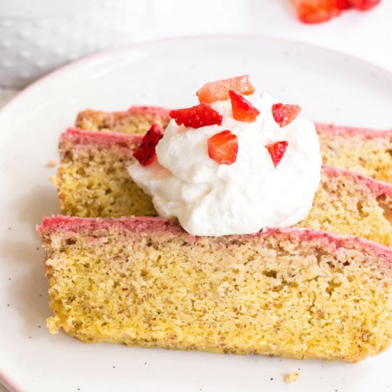 Low Carb Cake with Strawberry Glaze