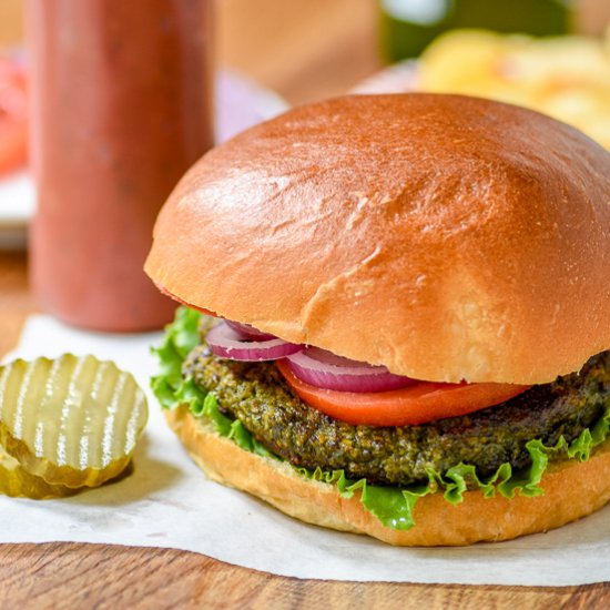 Curried Black Rice Veggie Burgers