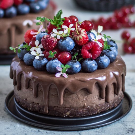 Chickpea and chocolate mini cake