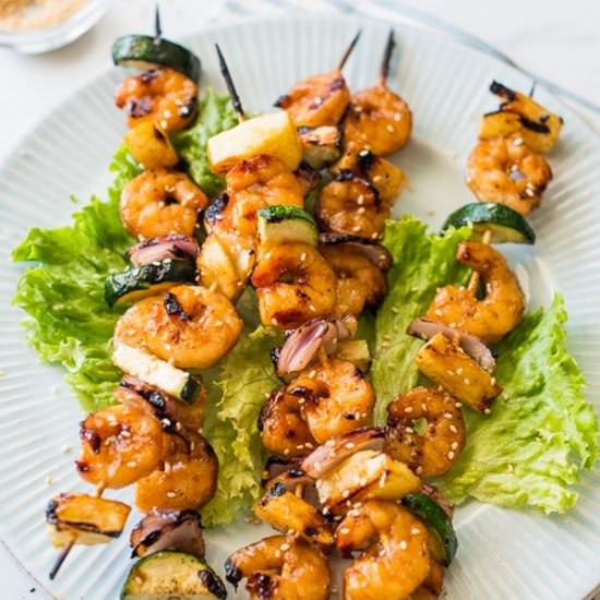 shrimp teriyaki skewers