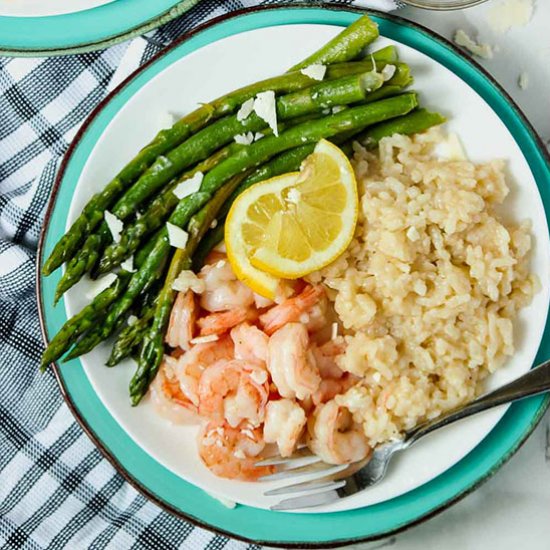 One-Pot Risotto, Shrimp & Asparagus