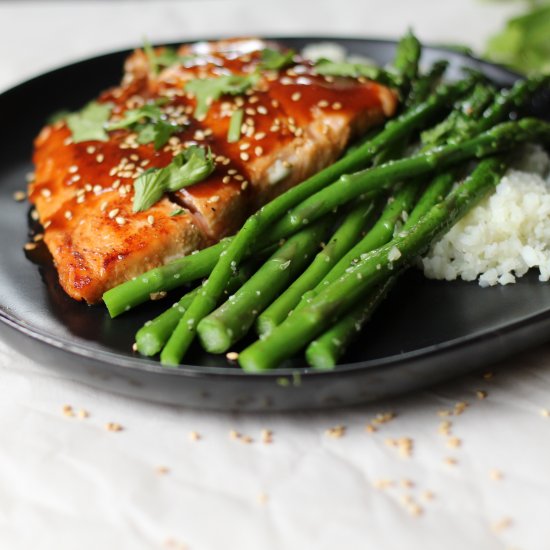 Hoisin Pan Roasted Salmon