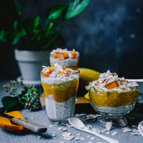 Chia Coconut Mango Pudding