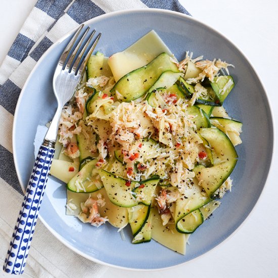 Pasta with Lemony Crab & Courgette