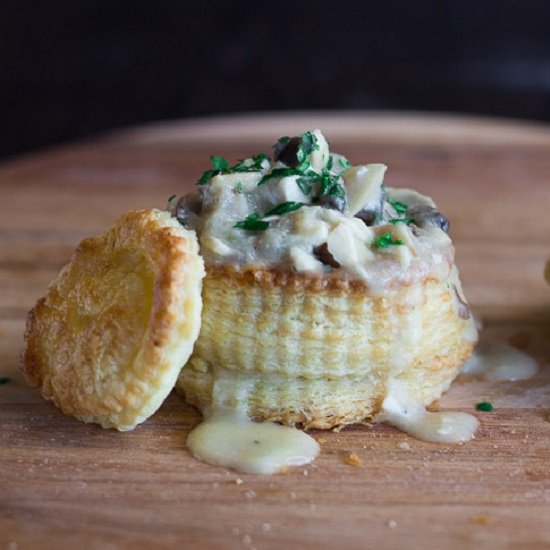 Vol au Vent with Chicken + Mushroom