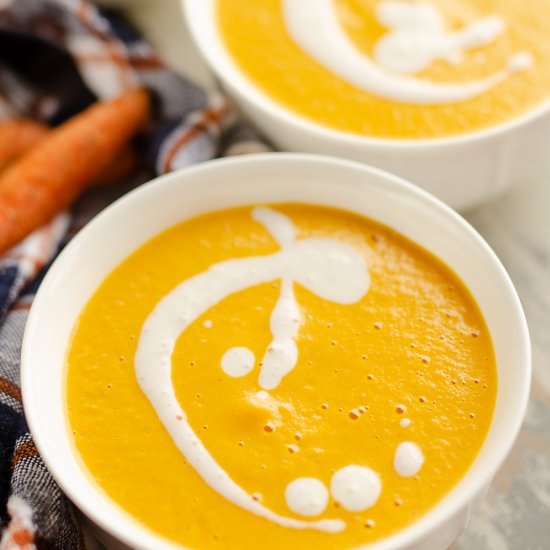 Pressure Cooker Creamy Carrot Soup