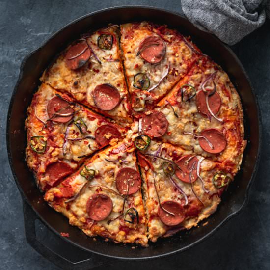 Vegan Pepperoni Pan Pizza