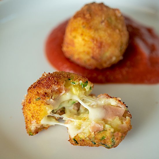 Zucchini & Mortadella Polpette