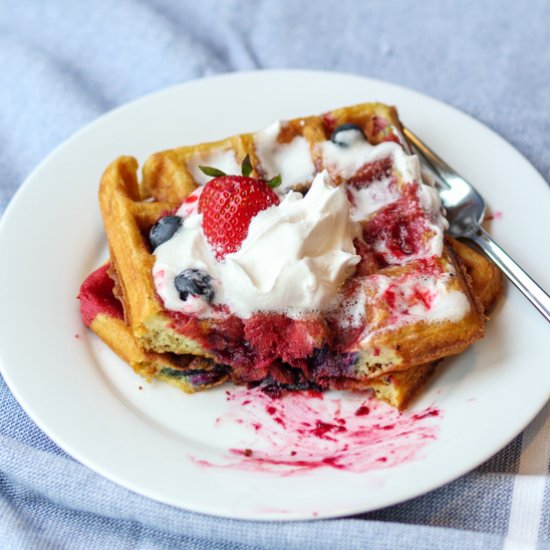 Triple Berry Waffles