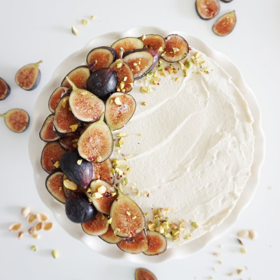 Fig, honey and mascarpone tart