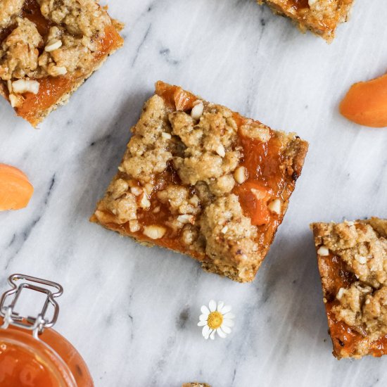 Vegan Apricot Jam Crumble Bars