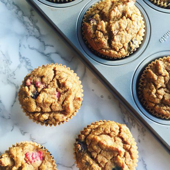 Summer Paleo Berry Muffins