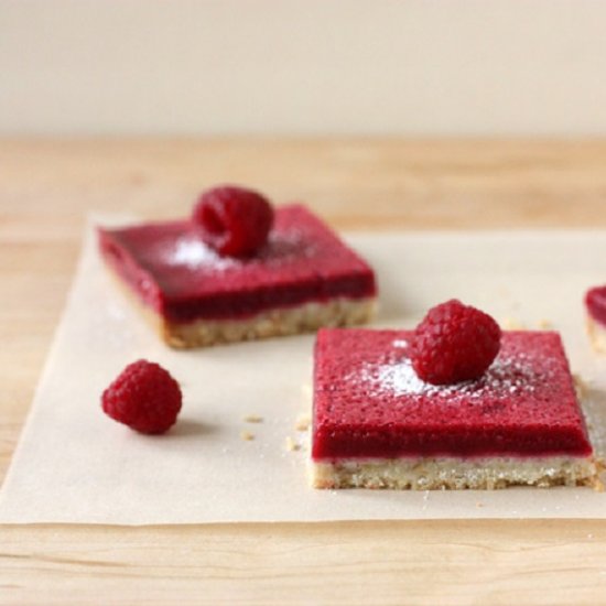 Lighter Fresh Raspberry Squares