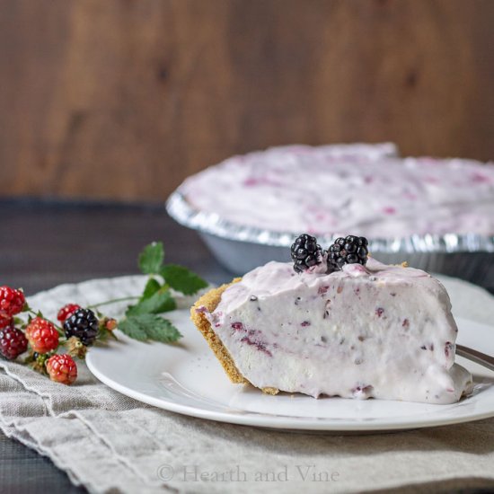 Wild Black Raspberry Ice Cream Pie