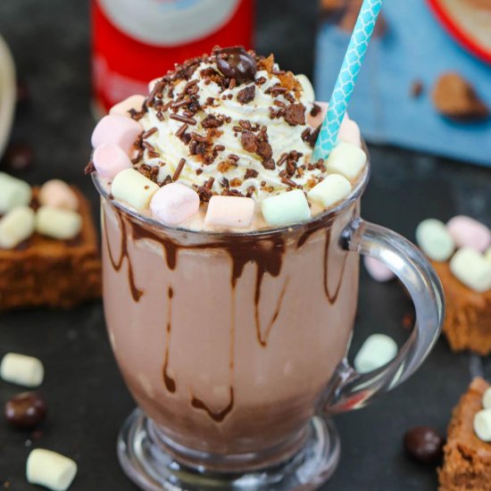 Brownie Flavored Frozen Hot Chocolate