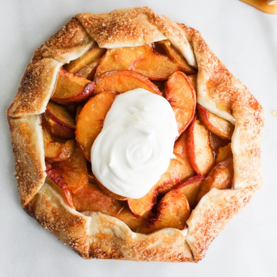 Rustic Honey Peach Galette