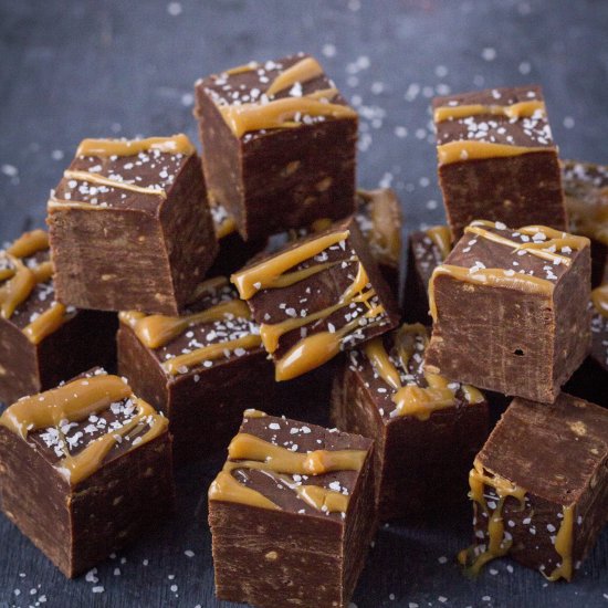 Salted Caramel Chocolate Fudge