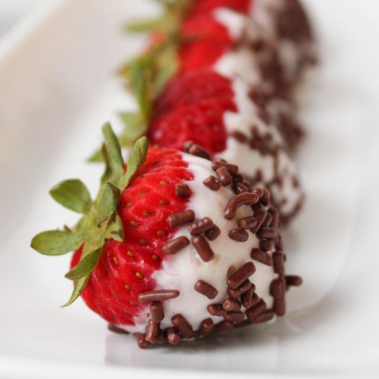 Frozen Yogurt Covered Strawberries