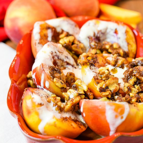 Grilled Peaches and Cream