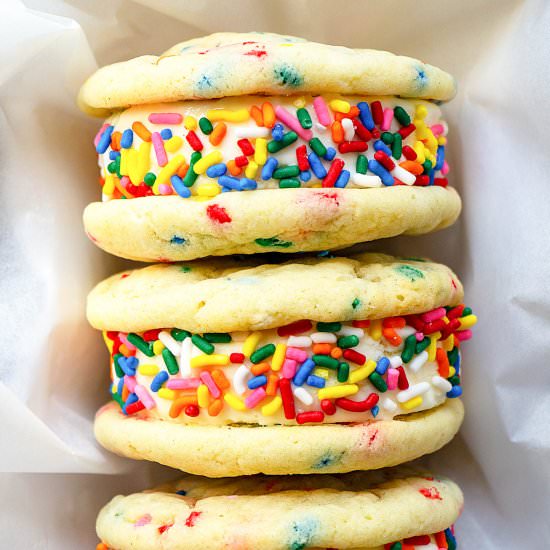 Funfetti Ice Cream Sandwiches