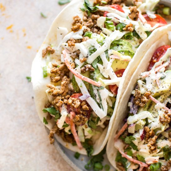 Ground Pork Tacos