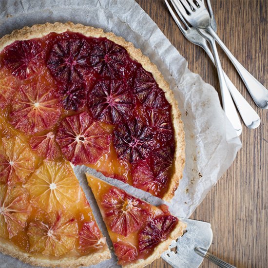 Blood orange crostata