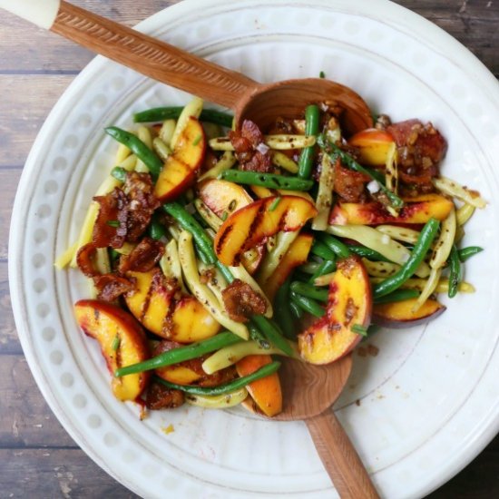 Grilled Summer Bean & Peach Salad