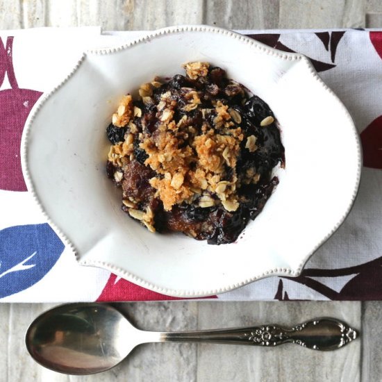 Fig and Blueberry Crumble