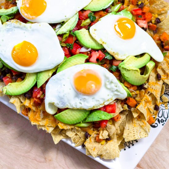 Meatless Breakfast Nachos