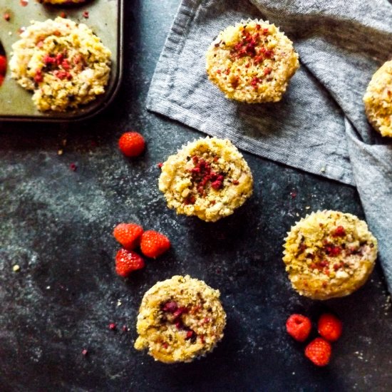 Raspberry Hazelnut Crumb Muffins