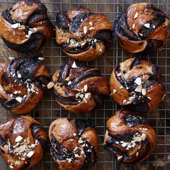 Chocolate and Sea Salt Swedish Buns